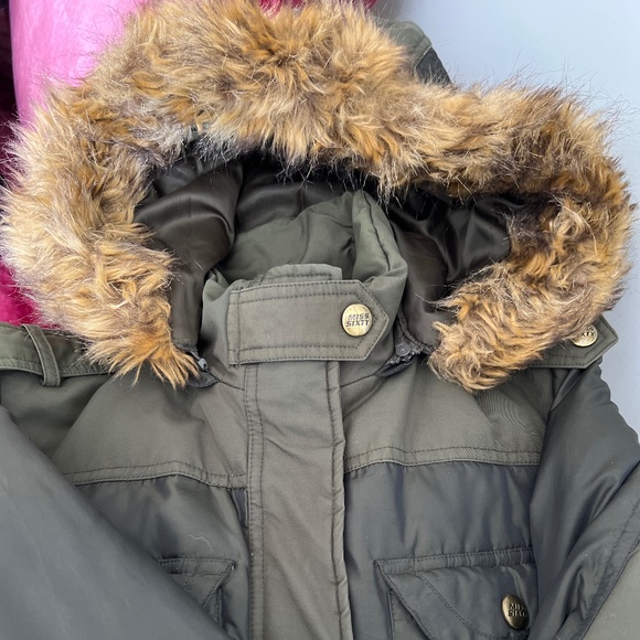 Miss Sixty Moto Two Tone Green Quilted Jacket with detachable hood - Picture 12 of 13